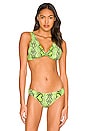 view 1 of 4 Cher Knot Bikini Top in Neon Snake