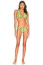 view 4 of 4 Cher Knot Bikini Top in Neon Snake
