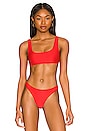 view 1 of 4 Alexa Bikini Top in Bright Red