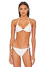 view 1 of 5 Chantell Sequin Bikini Top in White