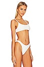 view 2 of 4 Mia Ribbed Bikini Top in White