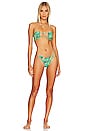 view 4 of 4 Alina Bikini Top in Green Floral