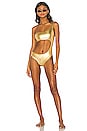 view 1 of 4 Nova Asymmetrical One Piece in Gold Metallic
