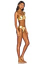 view 2 of 4 Nova Asymmetrical One Piece in Gold Metallic