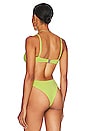 view 3 of 4 Nerina Rib Bikini Top in Neon Green