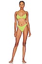 view 4 of 4 Nerina Rib Bikini Top in Neon Green