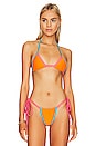 view 1 of 4 Carina Bikini Top in Orange Multi