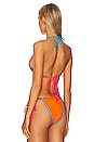view 3 of 4 Carina Bikini Top in Orange Multi