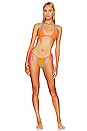 view 4 of 4 Carina Bikini Top in Orange Multi