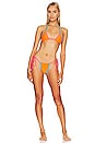 view 4 of 4 Carina Bikini Bottom in Orange Multi