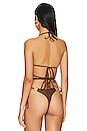 view 3 of 4 Milada O Ring Bikini Top in Brown