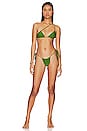 view 4 of 4 Samara Asymmetrical Bikini Top in Green