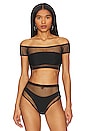 view 1 of 4 Lorna Mesh Bikini Top in Black