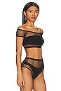 view 2 of 4 Lorna Mesh Bikini Top in Black
