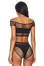 view 3 of 4 Lorna Mesh Bikini Top in Black