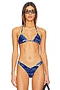 view 1 of 4 Julia Bikini Top in Blue Denim