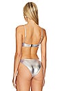 view 3 of 4 Natalia Bikini Top in Silver Metallic