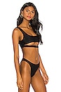 view 2 of 4 Mona Buckle Bikini Top in Black
