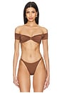view 1 of 4 Aubrey Bikini Top in Chocolate Brown