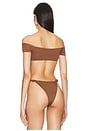 view 3 of 4 Aubrey Bikini Top in Chocolate Brown