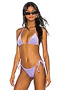 view 1 of 4 x Chantel Jeffries Violet String Bikini Top in Lavender