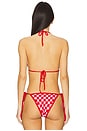 view 3 of 4 Alessia Crochet Bikini Top in Pink & Red
