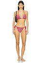 view 4 of 4 Alessia Crochet Bikini Top in Pink & Red