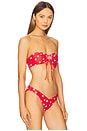 view 2 of 4 Lucy Bikini Top in Red Polka Dot