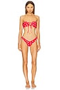 view 4 of 4 Lucy Bikini Top in Red Polka Dot