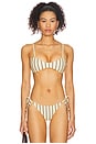 view 1 of 4 Minca Bikini Top in Butter Yellow Stripe