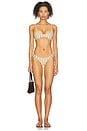 view 4 of 4 Minca Bikini Top in Butter Yellow Stripe