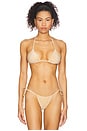 view 1 of 5 Louise Bikini Top in Metallic Nude