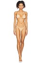 view 4 of 5 Louise Bikini Top in Metallic Nude