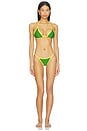 view 4 of 4 Salton Bikini Bottom in green & yellow