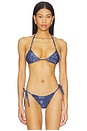 view 1 of 4 Amadee Tie Bikini Top in Navy