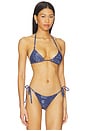view 2 of 4 Amadee Tie Bikini Top in Navy