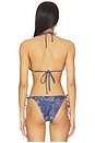 view 3 of 4 Amadee Tie Bikini Top in Navy