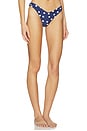 view 2 of 4 Lucy Bikini Bottom in Navy & White Dot