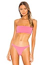 view 1 of 4 Cindy Ribbed Bikini Top in Pink