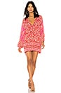 view 1 of 3 Delirium Smock Mini Dress in Red Coral