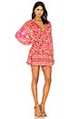view 2 of 3 Delirium Smock Mini Dress in Red Coral