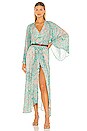 view 4 of 4 Farrah Half Moon Gown in Aqua