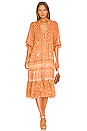 view 1 of 3 Utopia Short Sleeve Midi Dress in Cinnamon