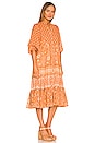 view 2 of 3 Utopia Short Sleeve Midi Dress in Cinnamon