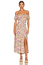 view 1 of 3 Dolly Off-Shoulder Sundress in Popsicle