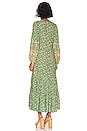 view 3 of 3 Madame Peacock Button Through Gown in Emerald
