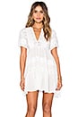 view 1 of 5 Peasant Girl Throw On Mini Dress in White