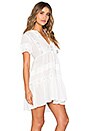 view 2 of 5 Peasant Girl Throw On Mini Dress in White