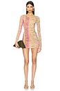 view 1 of 5 Goldie Shimmer Mini Dress in Desert Rose
