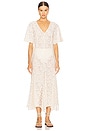 view 1 of 3 Lux Lisbon Lace Handkerchief Dress in Vintage Cream